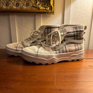 Vans Sentry Sk8 Hi Plaid Turtle Dove Ultra Cush women Size 8